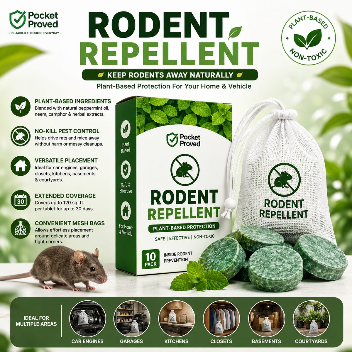 Natural Rodent and Pest Repellent Balls | BUY 1 GET 1 FREE!